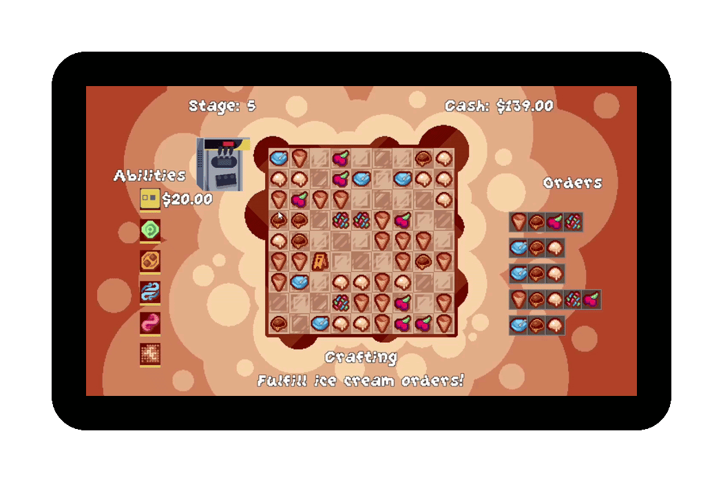 Short video snippet of gameplay from Scooped! Match-ine Malfunction