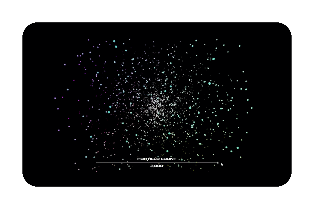 Simple N-body particle system built in Unreal Engine 5